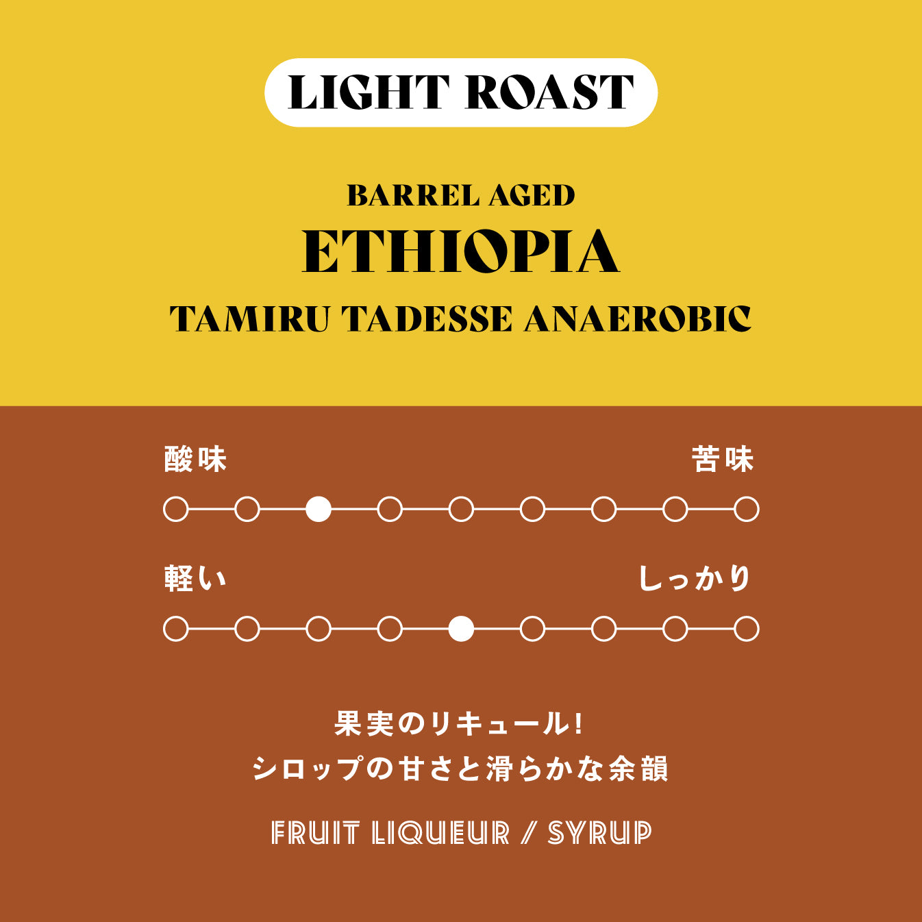 【浅煎り】バレルエイジド エチオピア タミル タデッセ アナエロビック