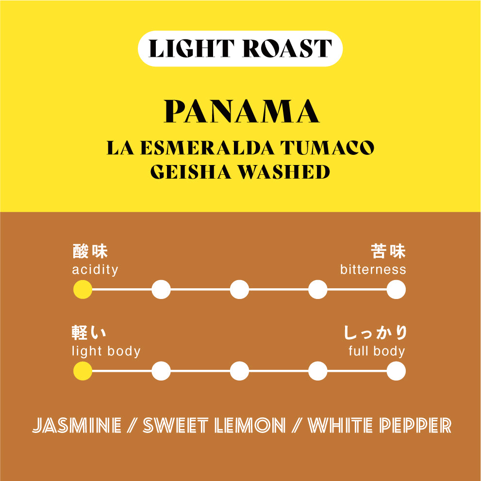【浅煎り】パナマ LA ESMERALDA Tumaco Geisha Washed