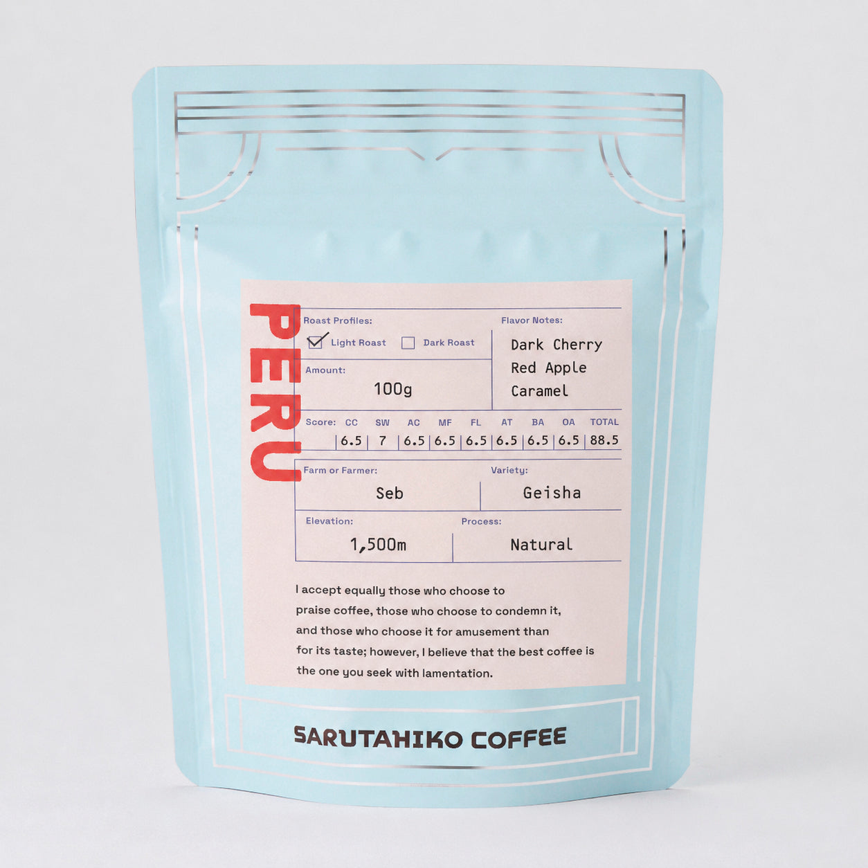 [Light Roast] Peru / Seb Geisha Natural 2025 COE #10