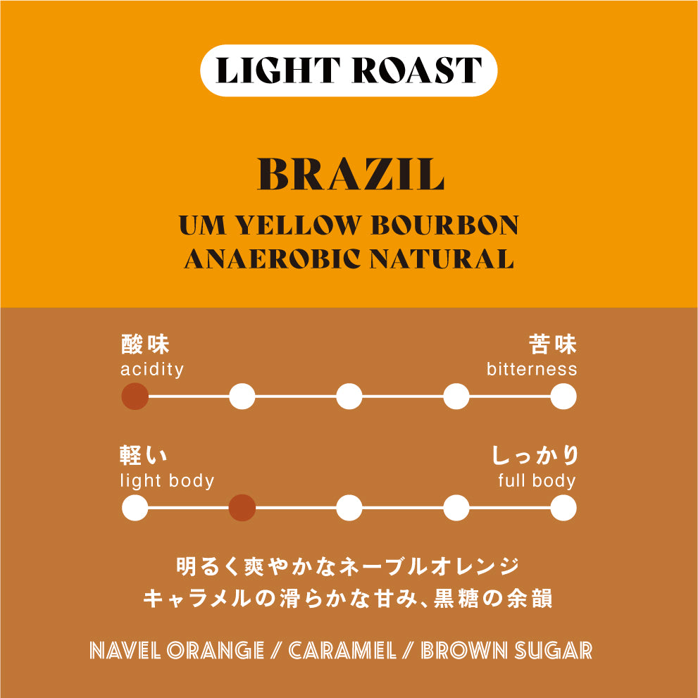 Photo of 【浅煎り】ブラジル／Um Yellow Bourbon Anaerobic Natural