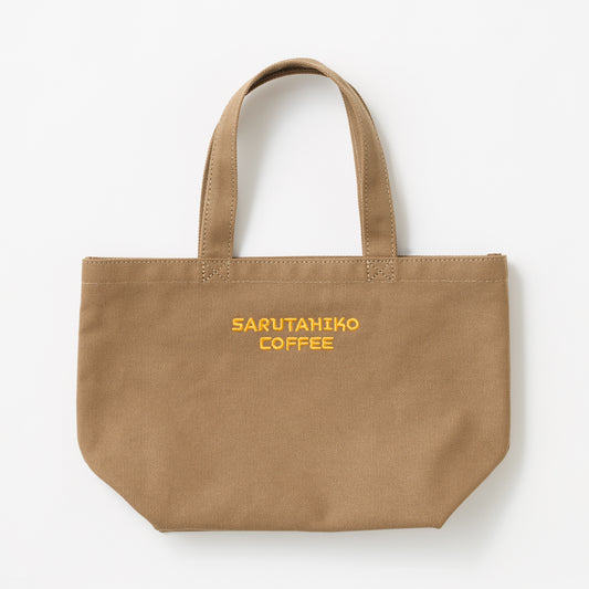 Coffee-dyed tote bag and mouton badge set