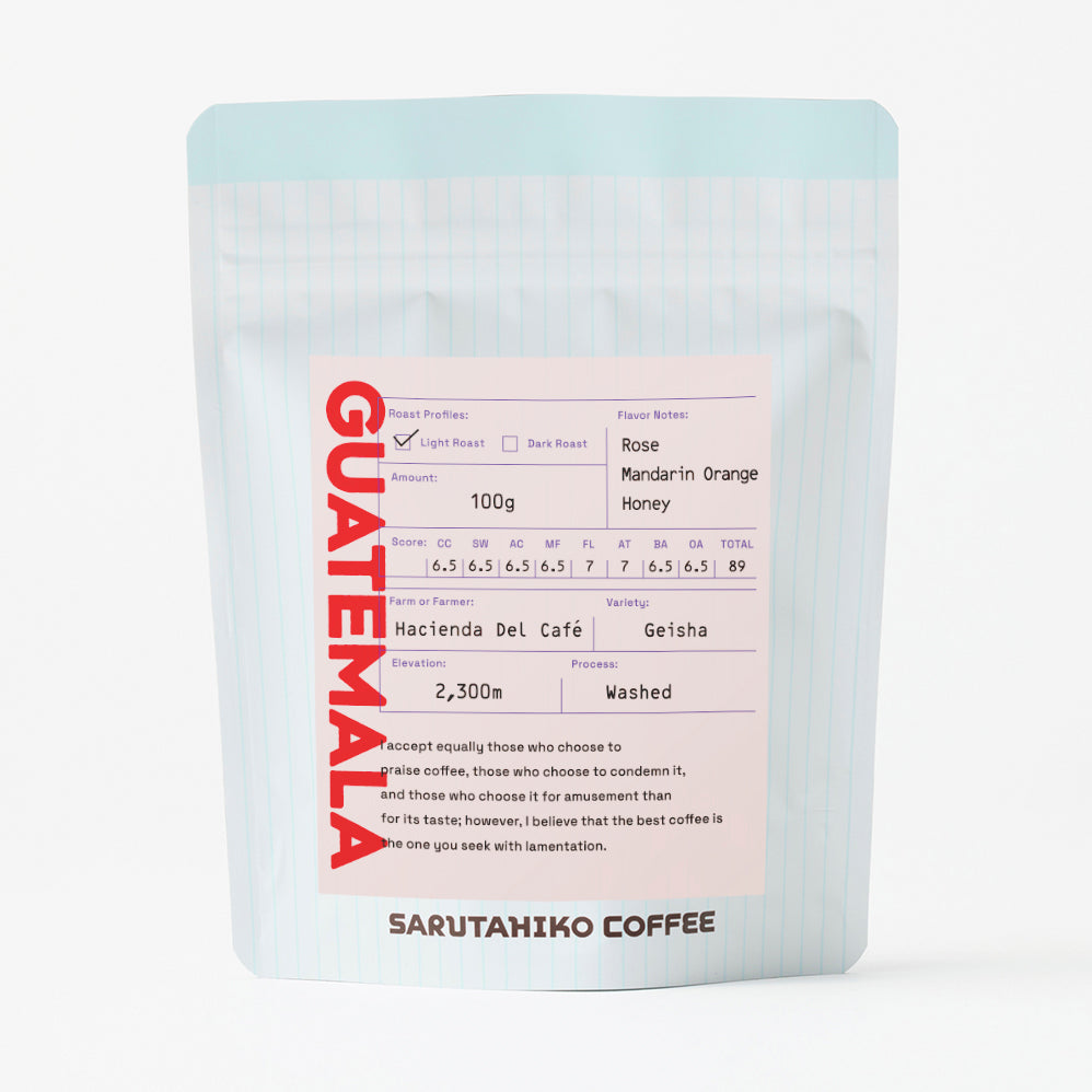【浅煎り】グアテマラ ∕ Hacienda Del Café Geisha Washed 2025COE#4