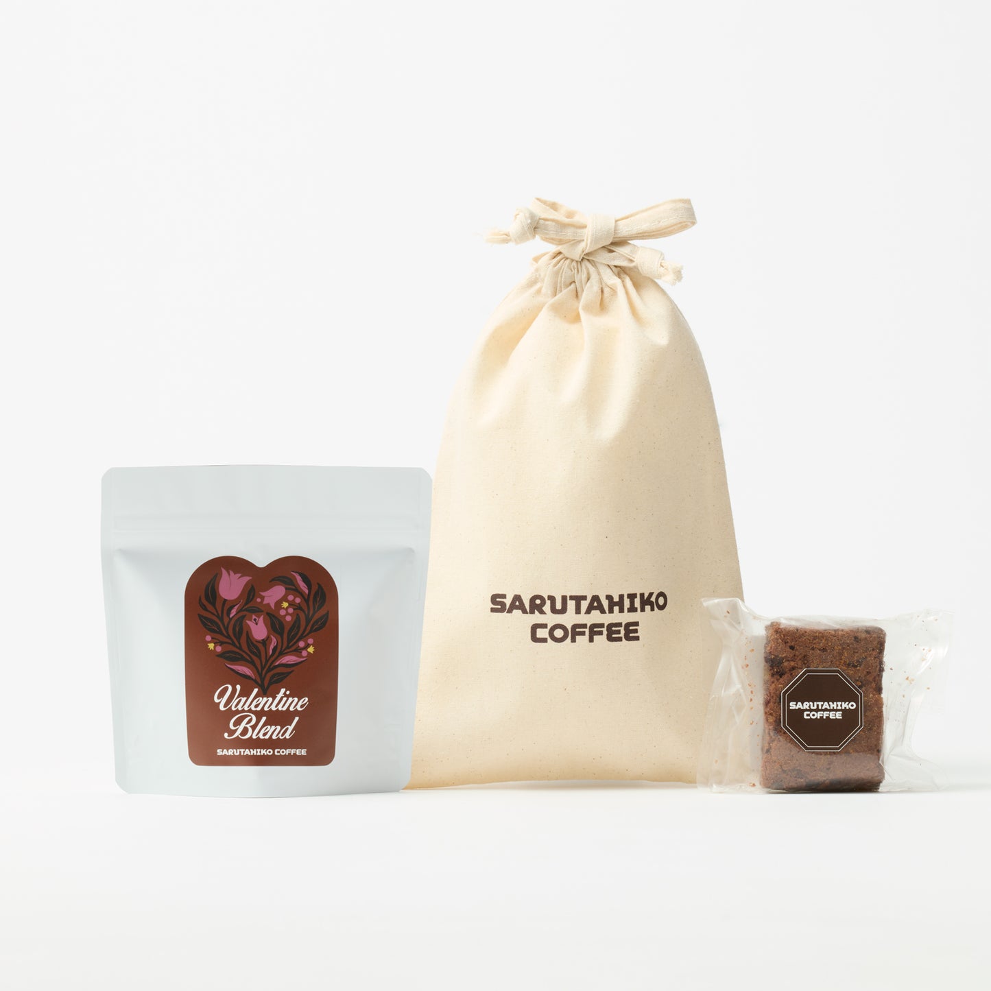 <Shipping begins January 16th> Valentine's Day Gift [Coffee Beans and Brownie Drawstring Bag Set]