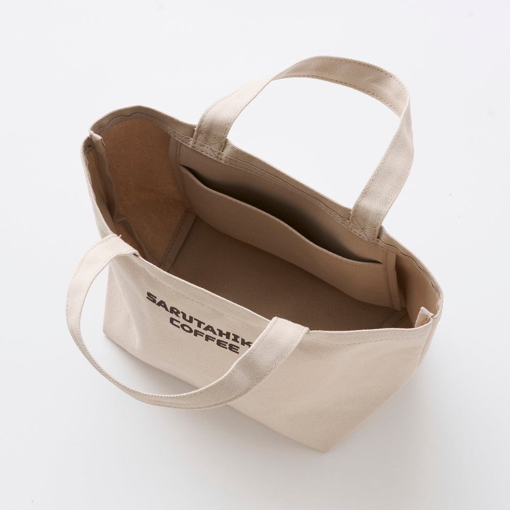 Coffee-dyed tote bag and mouton badge set