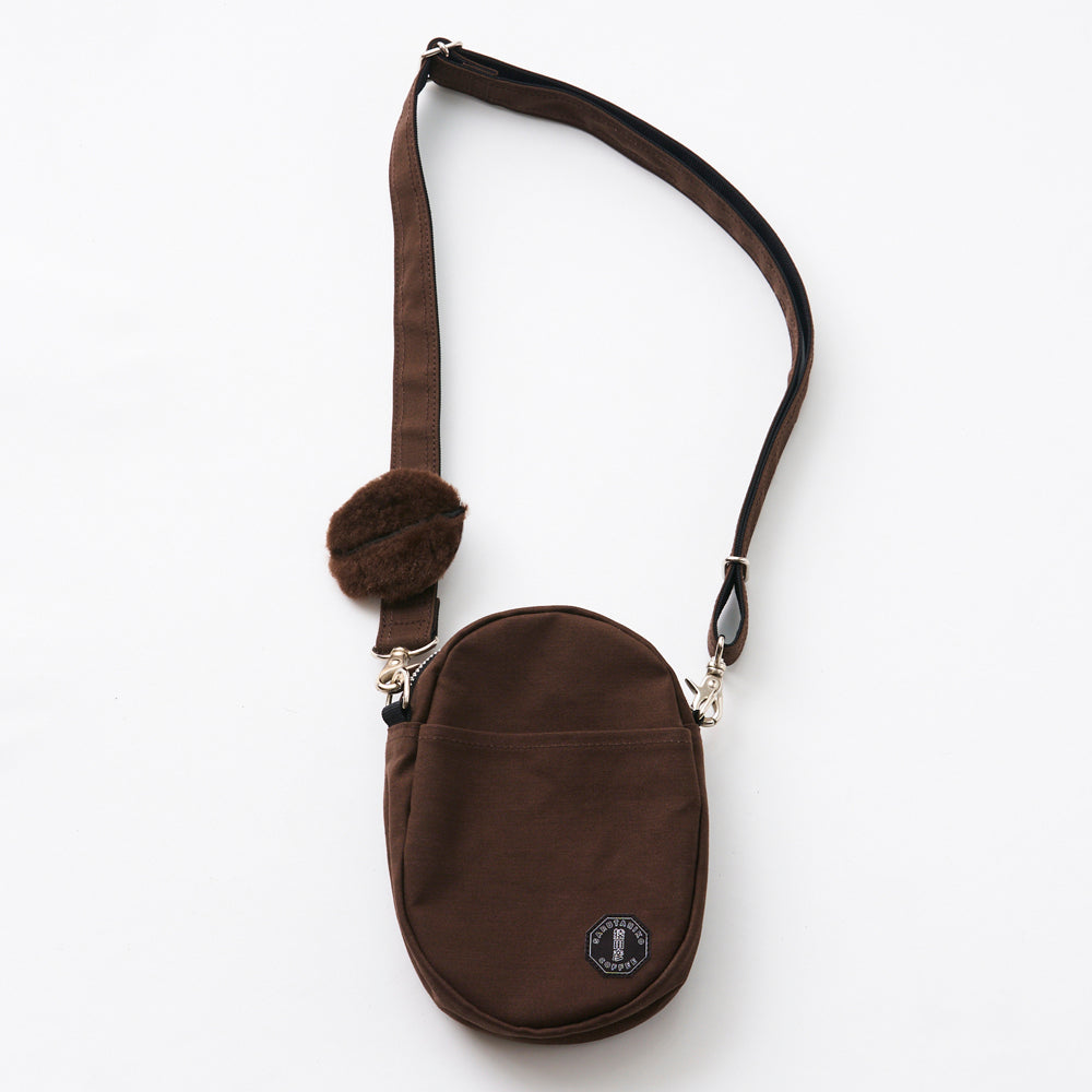 Coffee bean type shoulder bag (Bourbon type) &amp; bean mouton badge